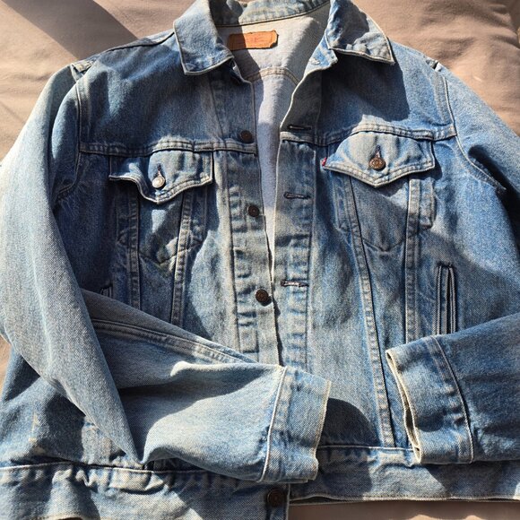 Vintage 80s Levi's Denim Trucker Jeans Jacket 50L - Picture 4 of 12